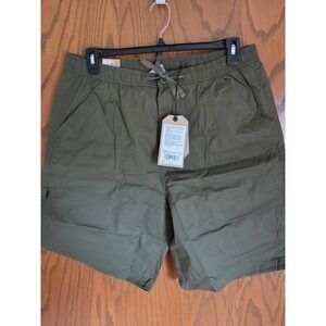 Double Peak & Waist Shorts Olive Green Mens Size XL Casual Outdoor Adventure